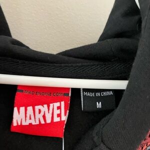 Marvel Black Hoodie with Red Logo